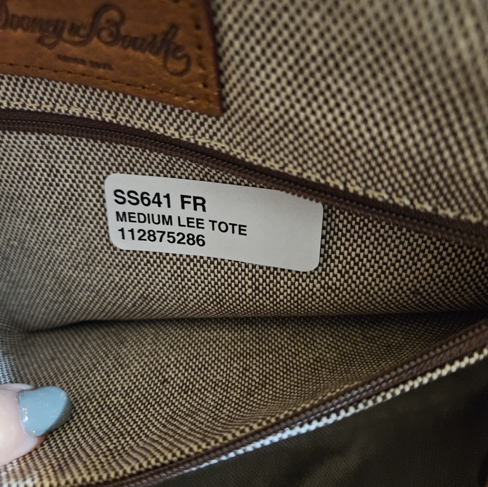 Green and Brown Dooney & Bourke Fir Medium Lee Tote Bag - Picture 6 of 10